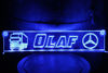 LED Namensschild, LKW Namensschild, PKW Namensschild, LKW Namensschild beleuchtet, LKW Namensschild LED, Namensschild, Namensschilder beleuchtet, Olaf, Ola, Alf, Ole, Olé 