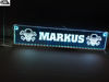 LED Namensschild, LKW Namensschild, Truckerschild, PKW Namensschild, LKW Namensschild beleuchtet, LKW Namensschild LED, Namensschild, Namensschilder beleuchtet Markus 