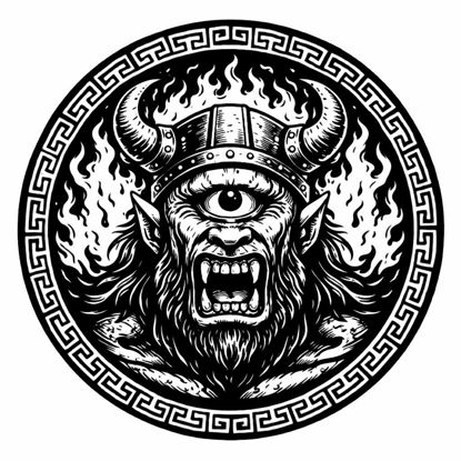 Zyklop Schieferuntersetzer – Mythologie Deko & Fantasy Design