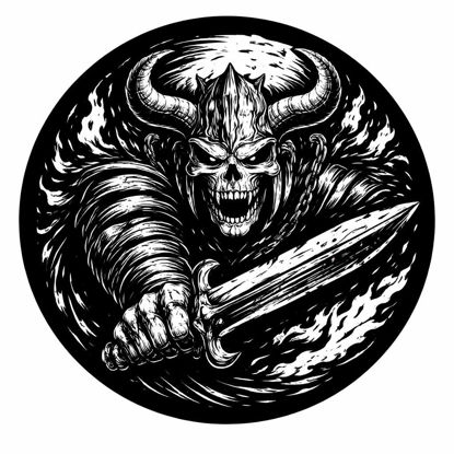 Schädel Krieger Untersetzer aus Schiefer – Gothic & Fantasy Design