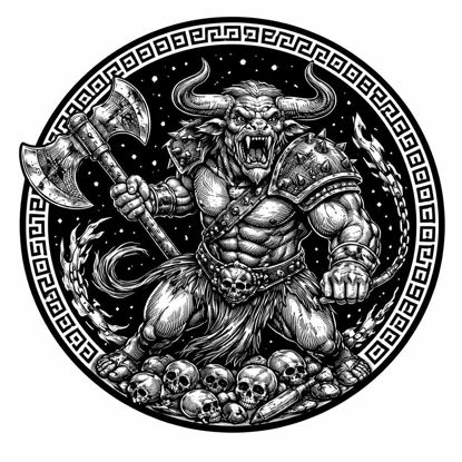 Minotaurus Untersetzer – Griechische Mythologie im epischen Design